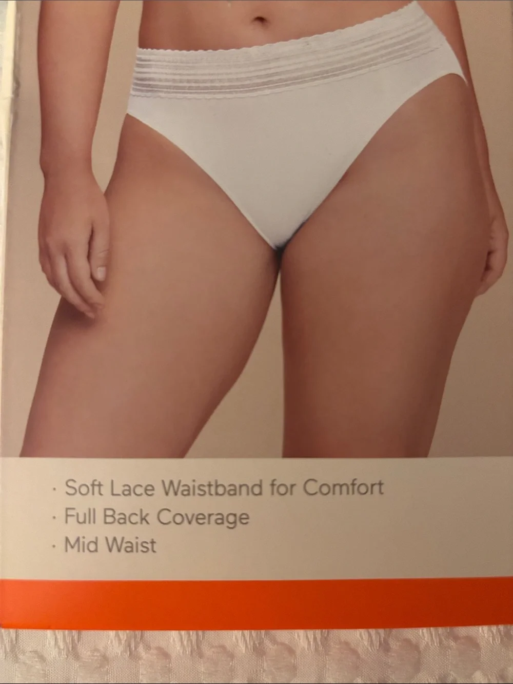 WARNERS MICROFIBER AND LACE HI-CUT PANTIES